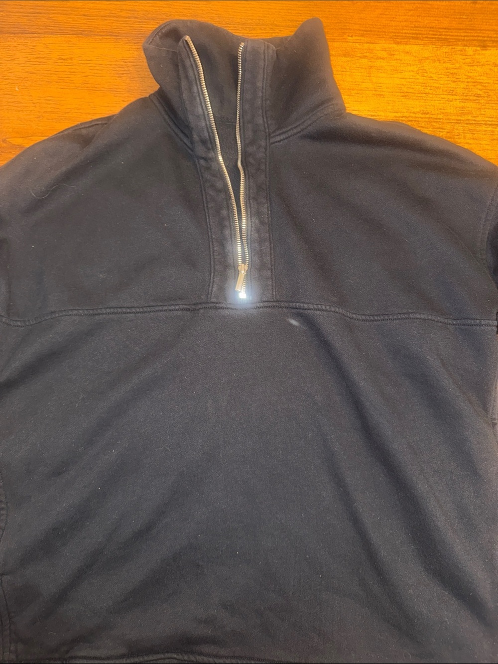 Old Navy Black Quarter-Zip Pullover Hoodie - Picture 7 of 9